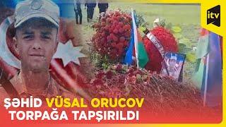 Qusarda şəhid Vüsal Orucov dəfn edilib