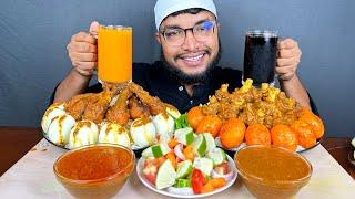 ASMR EATING EGG CURRY, CHICKEN CURRY AND MUTTON CURRY WITH RICE EATING VIDEO