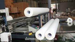 New design without embossing maxi roll jumbo roll toilet paper cutting machine