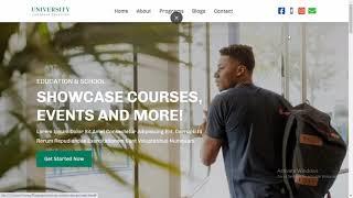 University website design using html css and javascript