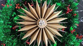 DIY ORNAMENT MADE FROM PAPER ROLLS | DECORATION IDEA | PAPER CRAFT