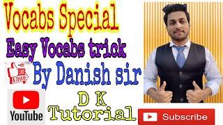 English Vocabs trick by Danish sir