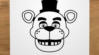 How to draw FREDDY (Five Nights at Freddy's) step by step, EASY