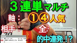 【競馬検証】40万円投資！3連単2頭軸マルチ①④人気⇔全で買ってみた