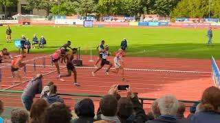 l'étincelant Sasha Zhoya, champion de France du 110m haies