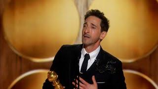 Adrien Brody Wins Male Actor in a Motion Picture - Drama | Golden Globes