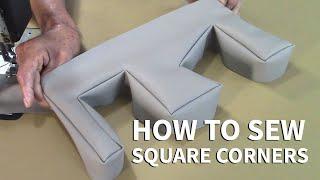 How to Sew Square Corners - Upholstery Basics   Automotive upholstery