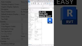 Revit Hack: Glass Railing Made Easy with Curtain Wall! #revit #design #revitstructure #architecture