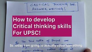 UPSC Civil Services Exam Critical Thinking Skills required with an Example