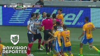 Guerra Civil, empujones y puños entre Rayados y Tigres