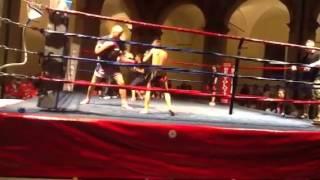 Dimostrazione di kick boxing dei giovanissimi atleti della Pugilistica Biella Boxe