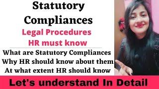 Statutory Compliances | Legal Acts HR must know #hr #readytogetupdate