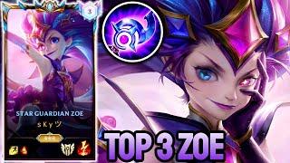 WILD RIFT ZOE - TOP 3 ZOE GAMEPLAY - CHALLENGER RANKED