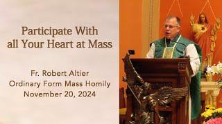 Participate With all Your Heart at Mass