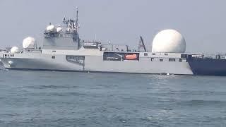 spotted Big Indian Navy ship at Fort Kochi shipyard