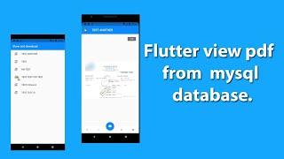 flutter view pdf from database to flutter using php mysql | flutter pdf viewer tutorial.