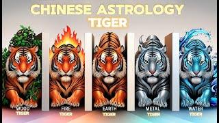 wood, fire, earth, metal, and water Tiger: Chinese Astrology