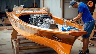 Mann baut YACHT in voller Größe mit Automotor | Von Anfang bis Ende gebaut von @Nasatchannel