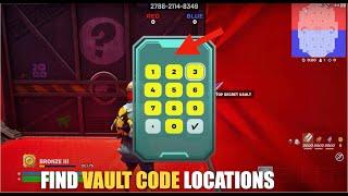 SUPER RED VS BLUE TYPICAL GAMER MAP FORTNITE - HOW TO FIND VAULT CODE LOCATIONS