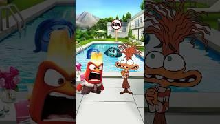 POV Angry from Inside Out 2 won’t let the boy’s in pool #shorts #insideout2 #funny