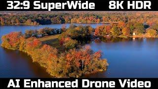 32:9 superwide 8K HDR AI enhanced drone video