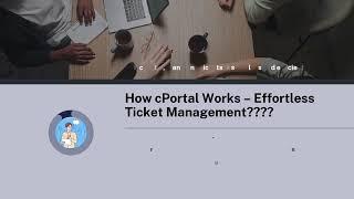 Transform Your Support System with cPortal by AMUS Soft | Streamlined and Secure Ticketing Solution