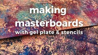 MAKING MASTERBOARDS WITH A GEL PLATE #masterboard #monoprinting #gelplate