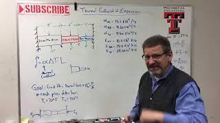 Mechanics of Materials: Lesson 16 - Thermal Coefficient of Expansion Problem