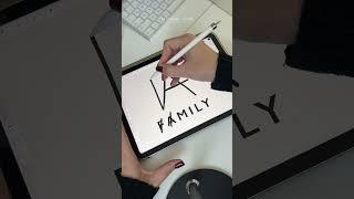 Design with us  The word Family as a Logo #logodesign #designprocess #adobeillustrator #procreate