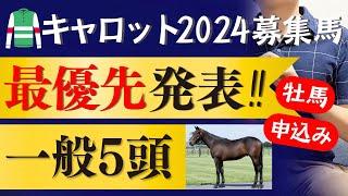 【一口馬主】キャロットクラブ2024最優先申込馬！今年は牡馬狙い！牝馬ならこの馬！？