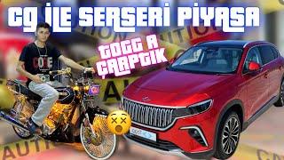 CG' İLE TOGG A ÇARPTIK ! SERSERİ PİYASA MOTO VLOG #izmir #berkcakmak #aragaz #makas #cg #pov