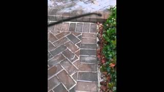 Stripping bad paver sealer off brick pavers