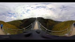 Rheinland-Pfalz in 360°: Wanderung über die Hängeseilbrücke Geierlay - Hunsrück