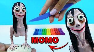 Modeling Momo from plasticine. Demonic girl | Making MOMO from clay