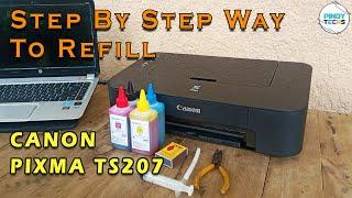 How To Refill CANON TS207 Step by Step | PinoyTechs (Tagalog)