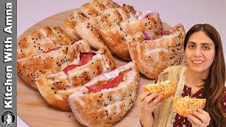 Turkish Bread Chicken Pockets With Homemade Turkish Bread Recipe By Kitchen With Amna