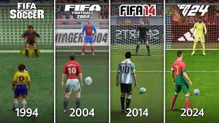 Evolution of FIFA/FC Games 1993-2023 | FIFA International Soccer - EA Sports FC 24 Gameplay