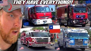 This Country Has Every Firetruck with USA & Euro Style Sirens all at once!