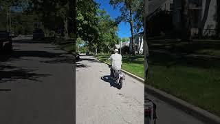 Riding with pops on his ,Aipas A6 cargo bike and my Aipas A2