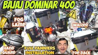 Bajaj Dominar 400 Modification  Full Panniers Installation  Modified Dominar 400 