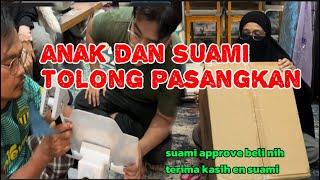 jom teman kak uniey unboxing bukan barang keperluan rumah suami bagi kebenaran untuk beli