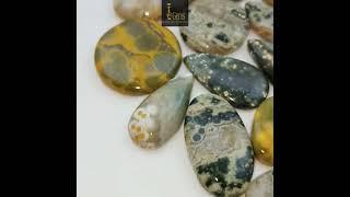 Natural Ocean Jasper Cabochon Gemstone, for more info or buy link in the description.