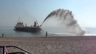 Sospan-Dau Dredger at Eastbourne UK - 28th March 2012