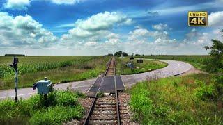 4K CABVIEW Subotica - Sombor - Bogojevo -- breakdown railroad crossings (from RS/HU to RS/HR border)