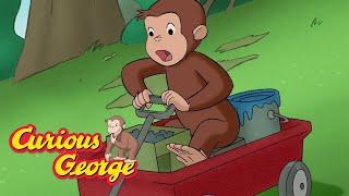 The Runaway Wagon  Curious George  Kids Cartoon  Kids Movies