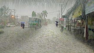 Super heavy rain in my Indonesian village goes cold // sleeping ahead and comfortable with the sound