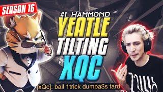 Hammond GOD "Yeatle" TILTS xQc *TOXIC RAGE* in Competitive [Overwatch S16]