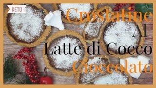 CROSTATINE AL LATTE DI COCCO E CIOCCOLATO FONDENTE|KETO LOW CARB