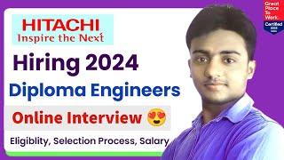 Hitachi Energy is Hiring Diploma Engineers 2024। Online Interview । Permanent Job। Latest Jobs 2024