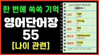 나이 관련 영어단어장 55개 한번에 외우기